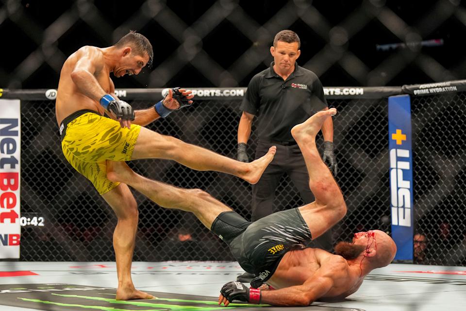 Para atuar no UFC Paris, Kauê chegou embalado por vitória em luta contra Guram Kutateladze, por decisão unânime, em março.