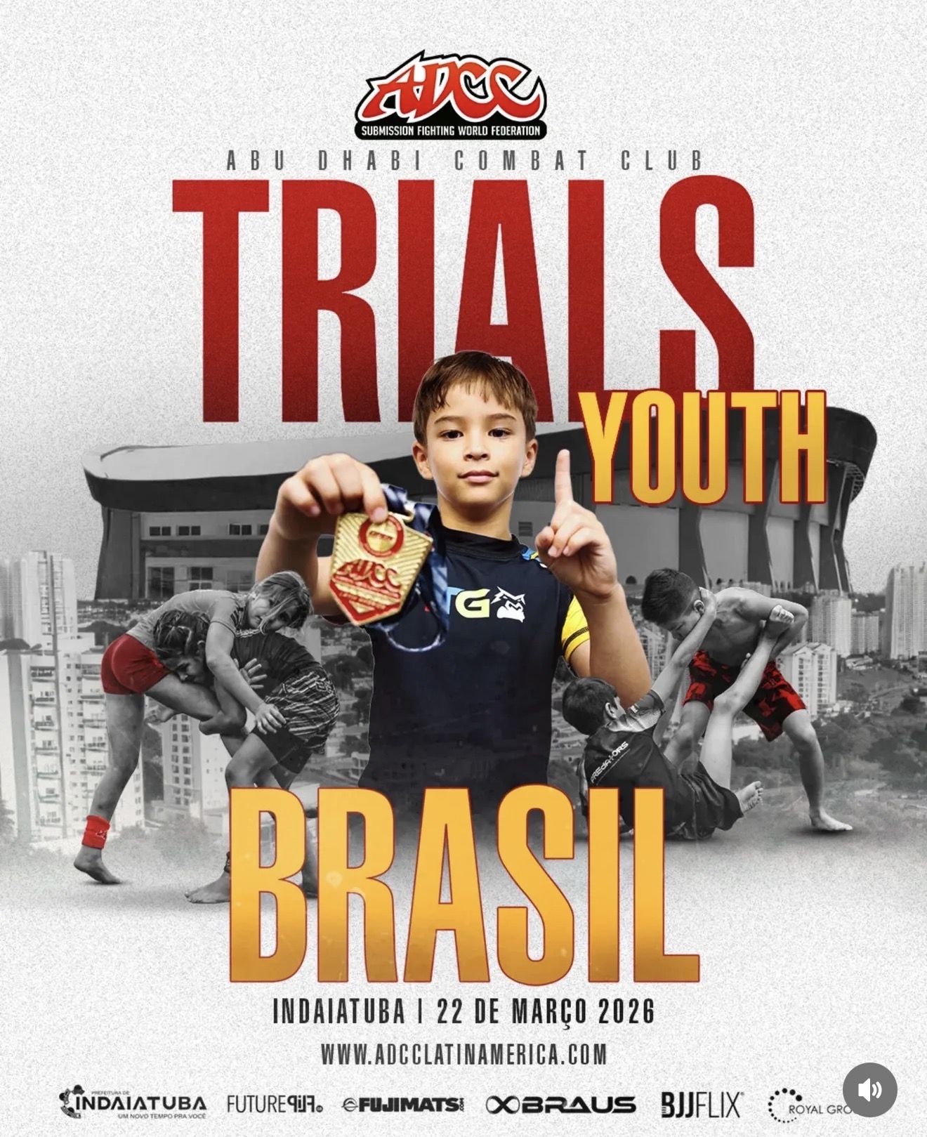 O ADCC Brasil confirmou a seletiva nacional do ADCC Youth, que acontece em 22 de março, em Indaiatuba, reunindo jovens talentos do grappling em busca de vaga no mundial.